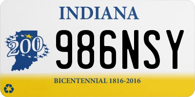 IN license plate 986NSY