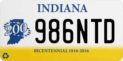 IN license plate 986NTD