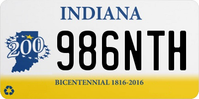 IN license plate 986NTH