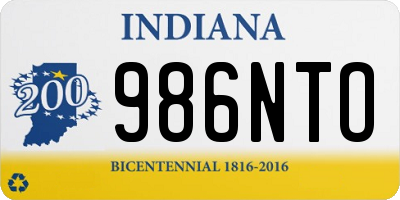 IN license plate 986NTO