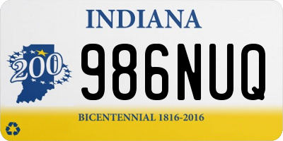 IN license plate 986NUQ