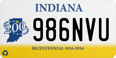 IN license plate 986NVU