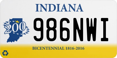 IN license plate 986NWI