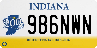 IN license plate 986NWN