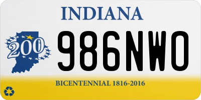 IN license plate 986NWO