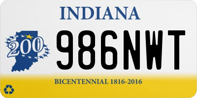 IN license plate 986NWT