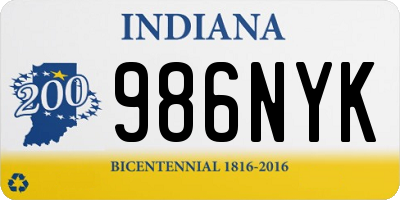 IN license plate 986NYK