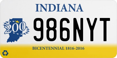 IN license plate 986NYT