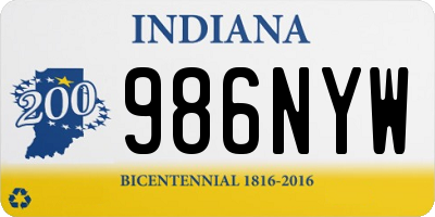 IN license plate 986NYW