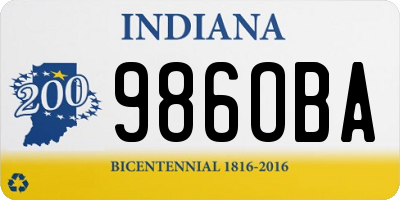 IN license plate 986OBA
