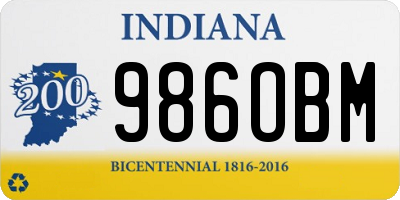 IN license plate 986OBM