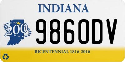 IN license plate 986ODV