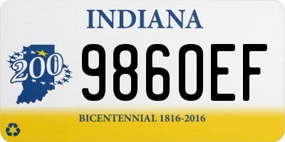 IN license plate 986OEF