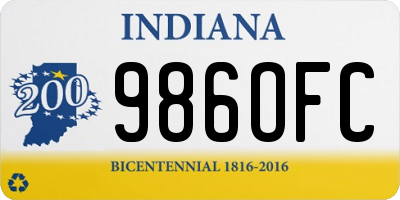 IN license plate 986OFC