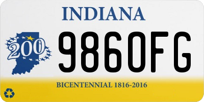 IN license plate 986OFG