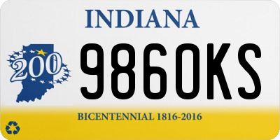 IN license plate 986OKS
