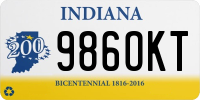 IN license plate 986OKT