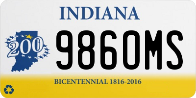 IN license plate 986OMS