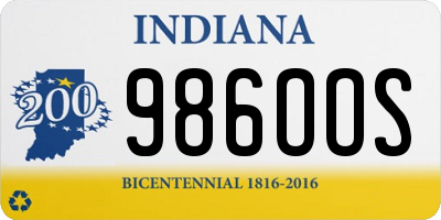 IN license plate 986OOS