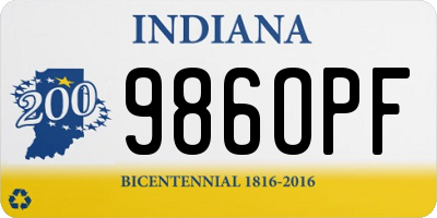 IN license plate 986OPF