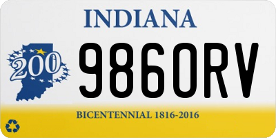 IN license plate 986ORV