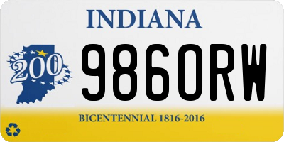 IN license plate 986ORW