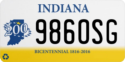 IN license plate 986OSG