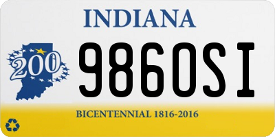 IN license plate 986OSI