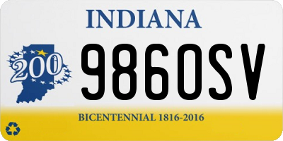 IN license plate 986OSV