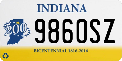 IN license plate 986OSZ