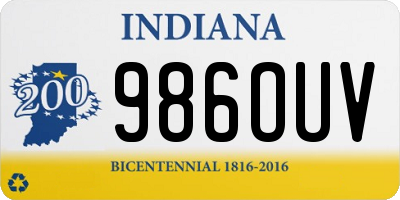 IN license plate 986OUV