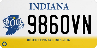 IN license plate 986OVN