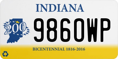 IN license plate 986OWP