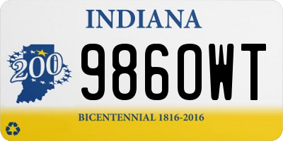 IN license plate 986OWT