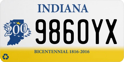 IN license plate 986OYX