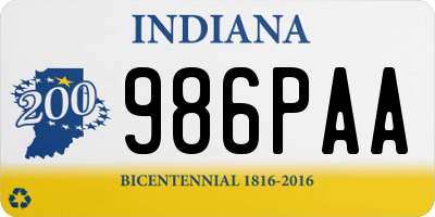 IN license plate 986PAA