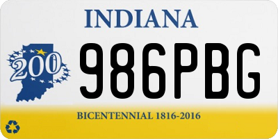 IN license plate 986PBG