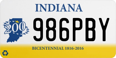 IN license plate 986PBY
