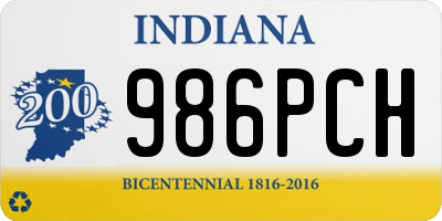 IN license plate 986PCH