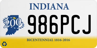 IN license plate 986PCJ