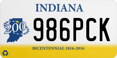 IN license plate 986PCK