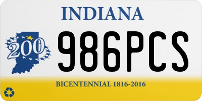 IN license plate 986PCS