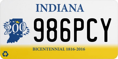 IN license plate 986PCY