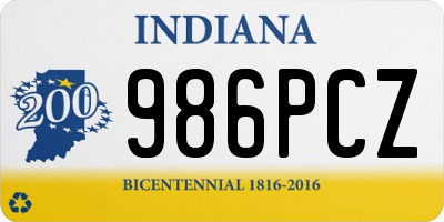 IN license plate 986PCZ