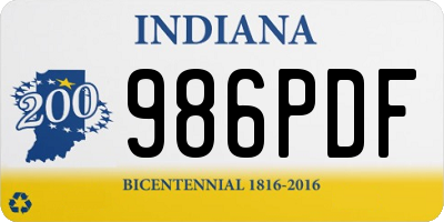IN license plate 986PDF