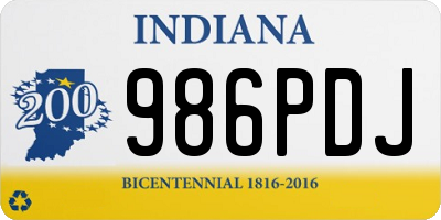 IN license plate 986PDJ