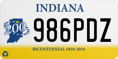 IN license plate 986PDZ