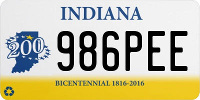 IN license plate 986PEE