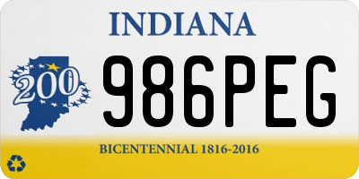 IN license plate 986PEG