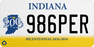 IN license plate 986PER